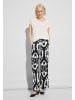 Street One Leinenhose mit Print in Schwarz