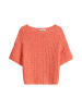 Marc O'Polo Kurzarm-Strickpullover boxy in Warm Orange