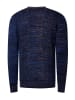 Rusty Neal Grobstrick mit Kontrastfarben Rundhals-Pullover in Marine