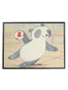 Mr. & Mrs. Panda Schreibunterlage Panda Handball spielen Design ... in Weiß