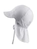 Sterntaler Schirmmütze mit Nackenschutz uni in weiß