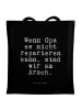 Mr. & Mrs. Panda Schultasche Wenn Opa es nicht... mit Spruch in Schwarz