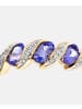 Diamant L'éternel Eternity-Ring aus 375 Gelbgold mit Diamant mit Tansanit gedreht