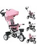 HOMCOM 6-in-1 Dreirad in Rosa 112L x 50B x 104H cm