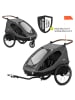 Hauck 2in1 Fahrradanhänger Dryk Duo für 2 Kinder in grau