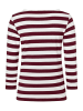 More & More sportives 3/4 Arm Streifenshirt in red/offwhite