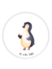 Mr. & Mrs. Panda Rund Magnet Pinguin Marienkäfer ohne Spruch in Weiß