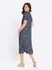 Sieh an! Viskose-Kleid in marine-jade-bedruckt