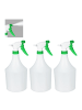 relaxdays 6x Sprühflasche in Weiß-Grün