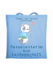 Mr. & Mrs. Panda Tragetasche Reiseleiterin Leidenschaft mit Spruch in Sky Blue