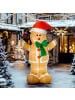 HOMCOM Aufblasbare Weihnachtsdeko-110L x 70B x 183H cm-Gelb