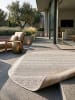 KADIMA DESIGN ESERA Rundteppich Beige 120x120 Streifen Polypropylen Wohnraum in Beige