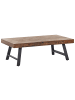 Beliani Couchtisch WARTON in Braun/Schwarz - (W) 70 x (H) 44 x (L) 130 cm
