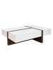 Angel Cerdá Couchtisch 2060 in Walnuss / Weiß – (B)120 x (H)35 x (T)70 cm