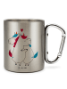 Mr. & Mrs. Panda Thermo Kaffeebecher Einhorn Mitteilung ohne Spruch in Silber