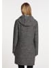 Schmuddelwedda Strickfleece-Dufflecoat in Granitgrau Melange