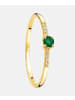Diamant L'éternel Ring aus 375 Gelbgold mit Diamant mit Smaragd