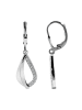 Adeliás Damen Ohrhänger aus 925 Silber mit Zirkonia 18 cm in silber