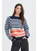 Pulz Langarm PZABENA Regular fit in NAVY MULTI STRIPED MELANGE