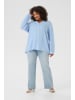 KAFFE curve Bluse langarm KCmille Loose fit in Moonstruck / Black Stripe