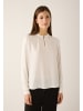 More & More feminine Shirtbluse, Materialmix in off white