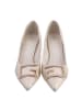 Ital-Design Pump in Beige und Gold