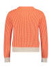 BETTY & CO Strickpullover mit Strickdetails in Cream/Orange