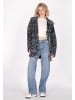 myMo Damen Coat in Blau Mehrfarbig