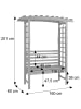 MCW Rosenbogen mit Sitzbank Q21, Natur