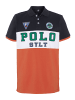 Polo Sylt Polo in Colour-Block-Optik mit Patches in Orange