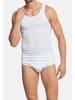 Schiesser Unterhemd / Tanktop Cotton Essentials Doppelripp in Weiß