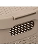 5five Simply Smart Wäschekorb aus Kunststoff, 40 l in Beige, (B) 26,5 x (H) 60,5 x (L) 46,4 cm