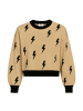 Noisy may Stylischer Oversize Karierter Pullover mit Rundhals Ausschnitt in Schwarz