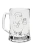 Mr. & Mrs. Panda Bierkrug Mit Gravur Pinguin Pommes ohne Spruch in Transparent