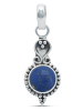 mantraroma 925er Silber - Kettenanhänger (L) 11 x (B) 30 mm mit Lapis Lazuli