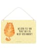 Mr. & Mrs. Panda Deko Schild Katze Mittelfinger mit Spruch in Gelb Pastell