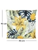 JACK 2er Set Motiv Outdoor Kissenhülle Kissenbezug 45x45cm in Blütentraum Gold