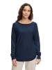 BETTY & CO Feinstrickpullover mit U-Boot-Ausschnitt in Navy Blue