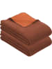 Erwin Müller Baumwollmischung Wohndecke 2er-Pack Matera in zimt/terra