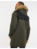 Threadbare Wintermantel THB Jacket Parkston in Schwarz/ Khaki