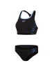 Speedo Placement Bikini zweiteiler Badeanzug in schwarz