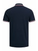 Jack & Jones Polo Shirt JJEPAULOS Sommer Hemd Kragen Pique Cotton in Navy