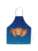 Mr. & Mrs. Panda Küchenschürze Sternzeichen Krebs ohne Spruch in Sternenhimmel Blau