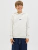 JACK & JONES Junior Kapuzensweatshirt JCOTIER PRINT SWEAT HOOD JNR in white melange