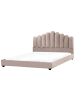 Beliani Doppelbett VINCENNES in Beige/Schwarz - (W) 185 x (H) 124 x (L) 213 cm