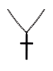 Steel_Art Halskette Herren mit Kreuz Anhänger Steven schwarz farben in schwarz