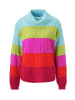 Aniston CASUAL Strickpullover in türkis-apfelgrün-pink-orange-rot