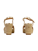 Divine Factory Sandalen mit Keilabsatz und Riemchen Gold