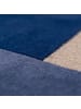 KADIMA DESIGN Wollteppich Segment Muster, Geometrisch, Wohnzimmer in Blau-Beige