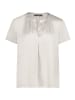 Betty Barclay Satin-Bluse kurzarm in Grau Beige